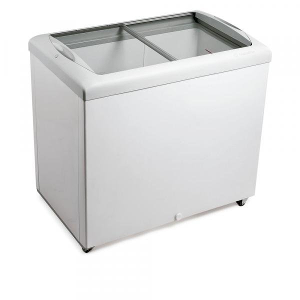 Freezer Expositor Horizontal Metalfrio 226 Litros HF30S com Porta de Vidro Deslizante Branco 110v