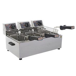 Fritadeira Elétrica Profissional Turbo 3 Cubas 3 Litros Cada - 220V