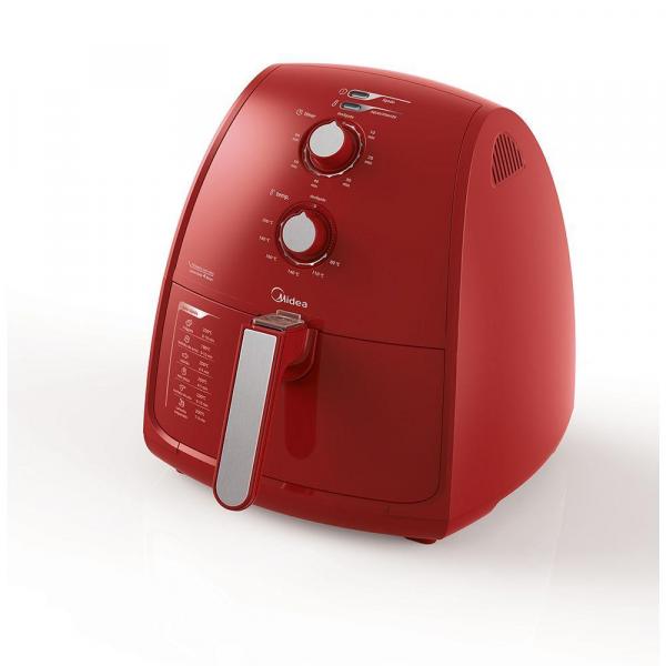 Fritadeira Sem Oleo Air Fryer Midea 4 Litros 200C 1500W FRV41 Vermelha