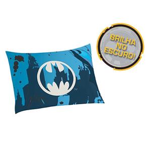Fronha para Travesseiro Infantojuvenil Lepper Batman em Algodão e Poliéster com 1 Peça 50 X 70 Cm - Azul