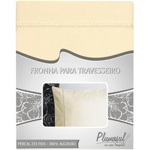 Fronha-Percal 233 Fios-Bege-Ponto Palito-50X70