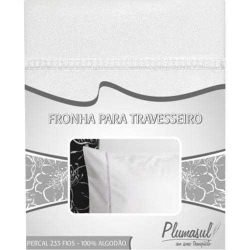 Fronha-Percal 233 Fios-Branca-Ponto Palito-50x70