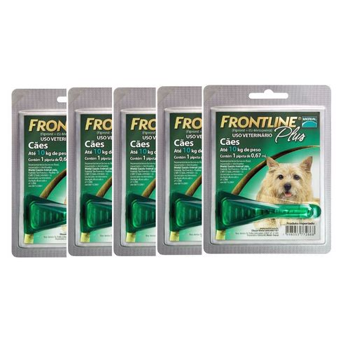 Frontline Plus P P/ Cães Até 10 Kg Combo 5 Unidades VAL 05/20