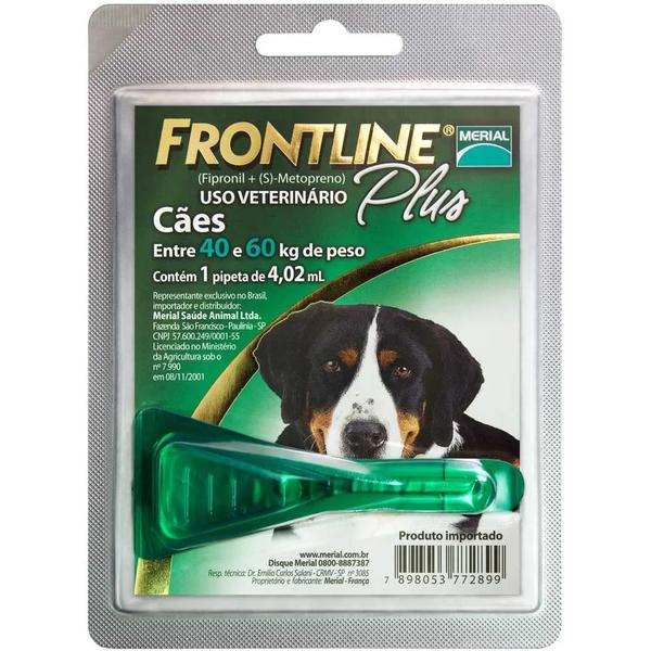 Frontline Plus para Cães de 40 a 60kg - Merial