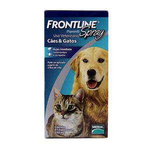 Frontline Spray 250ml Antipulgas e Carrapatos Cães e Gatos - Merial