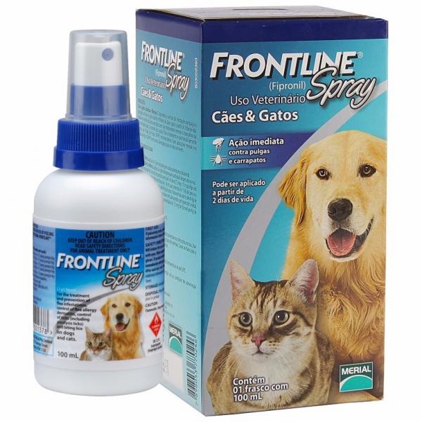 Frontline Spray Antipulgas e Carrapatos Cães e Gatos 100ml - Merial
