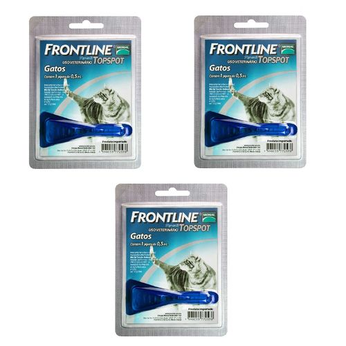 Frontline Top Spot Gatos Antipulgas Merial - 03 Unidades