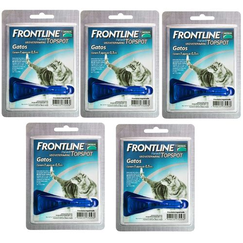 Frontline Top Spot Gatos Antipulgas Merial - 05 Unidades