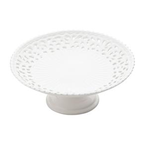 Fruteira de Mesa em Porcelana Branca Renda Bon Gourmet - Branco