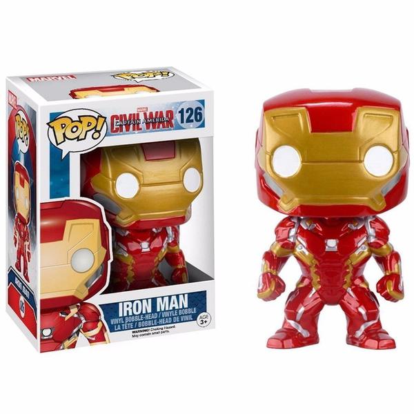 Funko Pop! Captain America Civil War - Iron Man 126 (homem de Ferro)