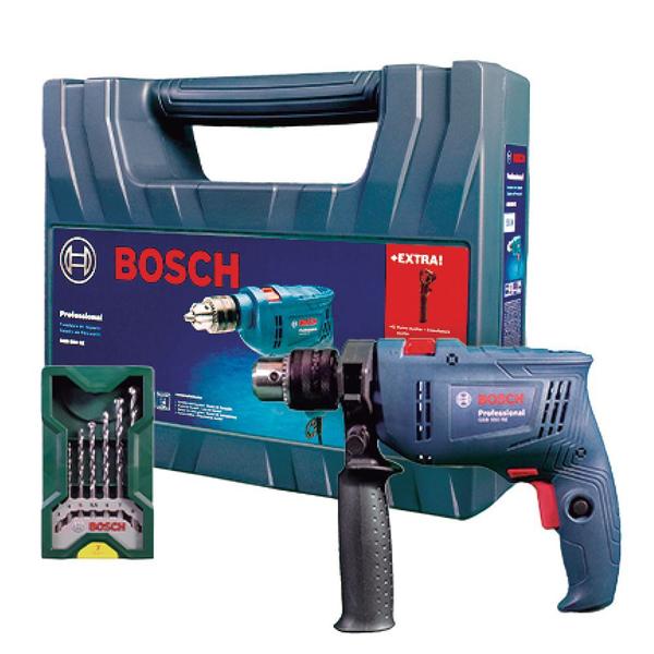 Furadeira de Impacto 550W 1/2" Bosch GSB 550 com Maleta e 7 Brocas 127V