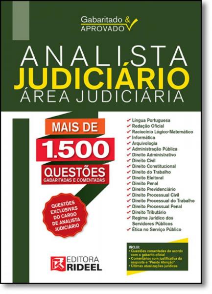 Gabaritado Aprovado: Analista Judiciário - Rideel Concursos