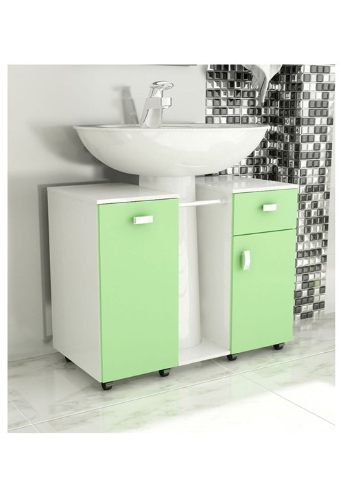 Gabinete de Banheiro Due Verde Tomdo