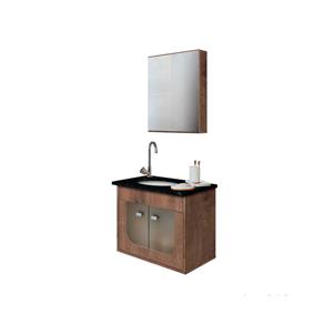 Gabinete de Banheiro Suspenso com Tampo e Espelheira Siena 45x56,8x34cm
