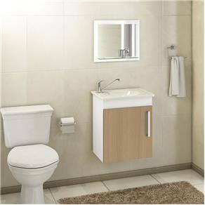 Gabinete de Banheiro Viena com Espelho - Branco