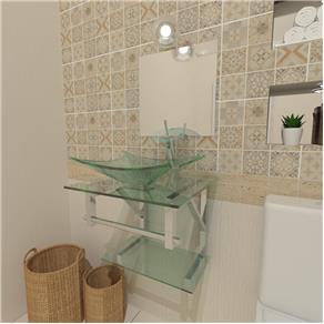 Gabinete de Vidro 45cm para Banheiro Bielorrússia-Incolor