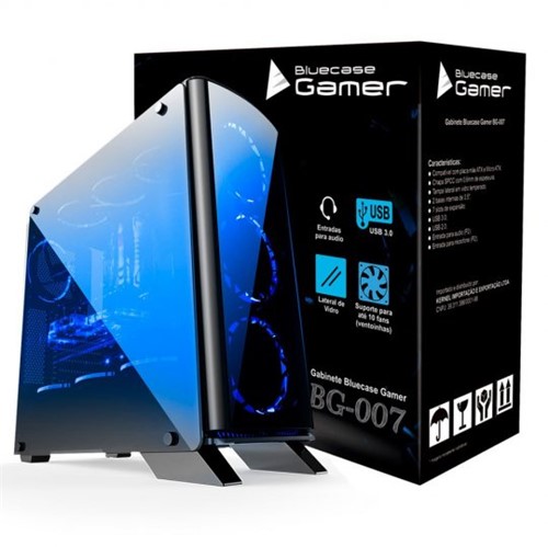 Tudo sobre 'Gabinete Gamer Bluecase BG-007 Sem Fonte USB 3.0 Frontal'