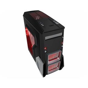 Gabinete Gamer CG-0BH6 Preto com Ventilação Frontal Led Vermelho K-MEX