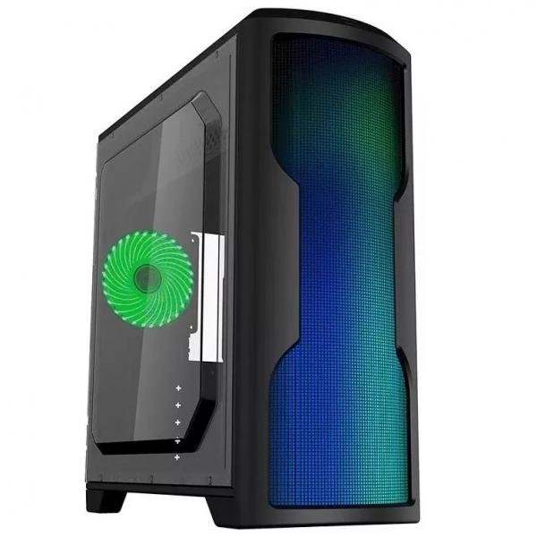 Gabinete Gamer Gamemax Wave G562W 1 Fan Cooler LED Verde + 2 Fans e RGB Frontal