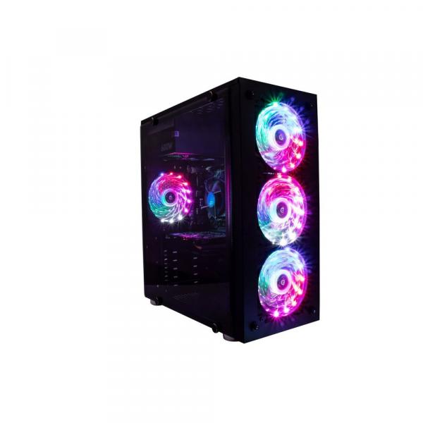 Gabinete GAMER OEX Vortex LED RGB com Janela de Vidro GH100