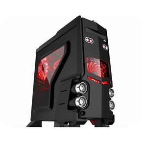 Gabinete Gaming 1 Baia Preto Led Vermelho Cg-0ah6 Veloz K-me