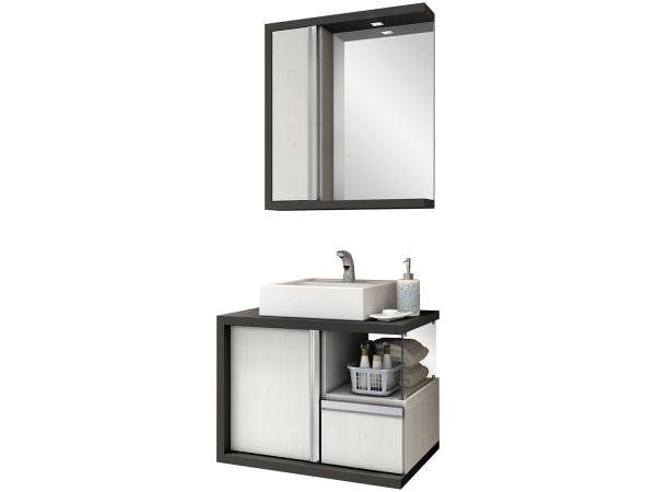 Gabinete para Banheiro com Cuba e Espelheira - 2 Portas 1 Gaveta Balcony Blanc