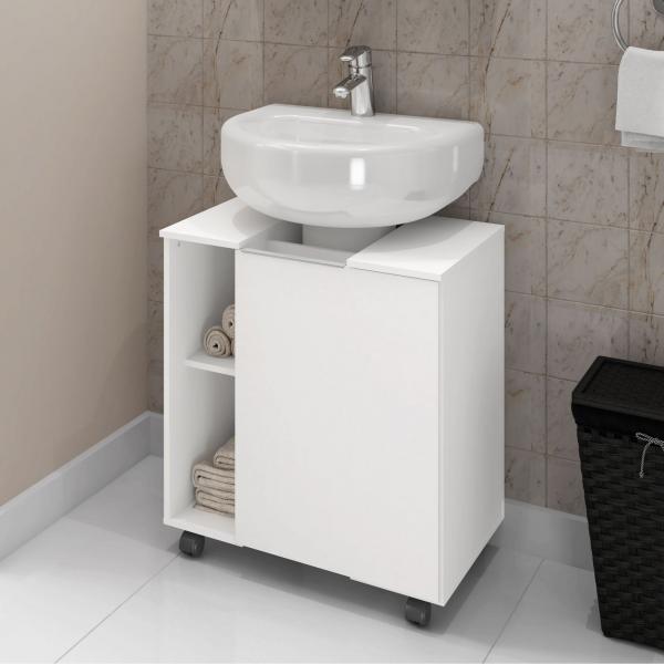 Gabinete para Banheiro Pequin Branco - Móveis Bechara - Moveis Bechara