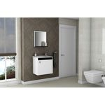 Gabinete para Banheiro Siena Branco com Preto - Móveis Bechara