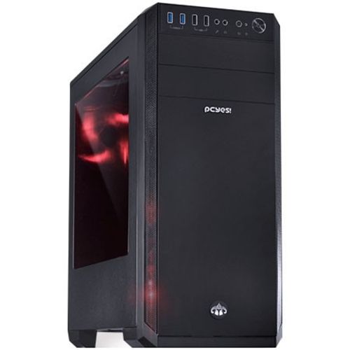 Gabinete Pcyes Knight Mid-tower Fan com Lateral em Acrílico Led