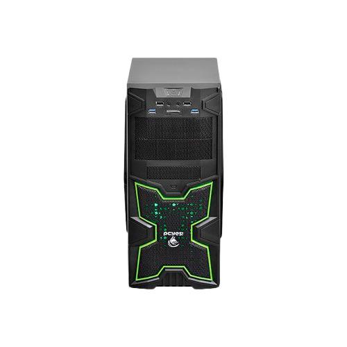 Gabinete Pcyes Mid Tower Fox sem Fonte com 01 Cooler Led Verde