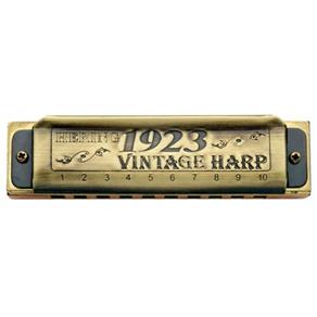 Gaita de Boca Hering Diatônica Hb1923 Vintage Harp 1020C 20 Vozes Afinação em D (Ré)