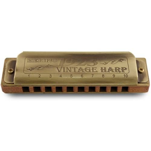 Gaita de Boca Profissional Hering (B) Si 1020 Vintage Harp 1923 com Case