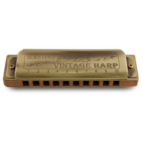 Gaita Vintage Harp 1923 20 Vozes Si Madeira 1020b Hering