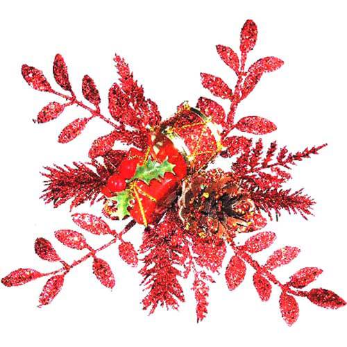 Tudo sobre 'Galho Decorativo para Árvore de Natal Enfeites Vermelho - Orb Christmas'