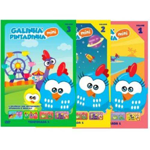 Galinha Pintadinha Mini Temporada 1 - 3 DVDs Infantil