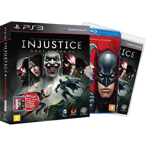 Game Injustice - Gods Among Us - Edição Especial Limitada Incluindo Filme Liga da Justiça: a Legião do Mal + Skins para Download - PS3