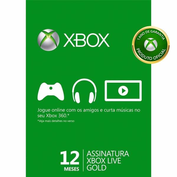 Game Microsoft Xbox Live - 12 Month Gold Card