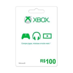 Game Microsoft Xbox Live - Cartão Pré Pago R$100