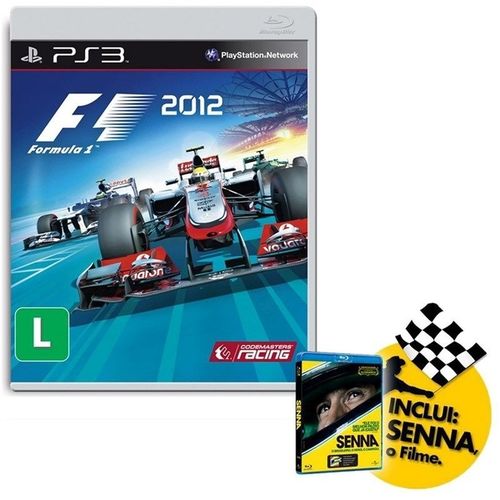 Game Ps3 Formula 1 2012 + Filme do Senna Blu-ray (totalmente em Portugues)