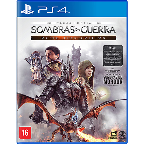 Game Sombras da Guerra Definitive - PS4