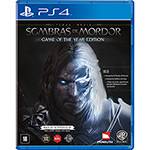 Tudo sobre 'Game Terra Média: Sombras de Mordor - Edição Jogo do Ano - PS4'