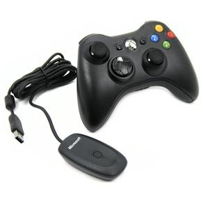 Gamepad - Microsoft Xbox 360 Wireless Controller For Windows - Preto - JR9-00010 / JR9-00011 / 1403 1086