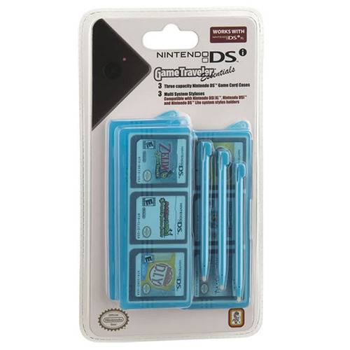 Gametraveler Essentials Azul - Kit C/ 3 Canetas + 3 Estojos - Nintendo DS