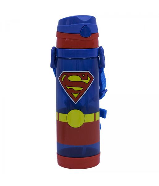 Garrafa de Plástico com Alça Superman 550ml Liga da Justiça - Tasco