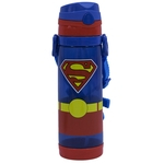 Garrafa De Plástico Com Alça Superman 550ml - Liga Da Justiça