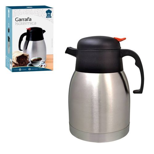 Garrafa Isotérmica Aço Inox 750 Ml Café Chá Suco com Válvula