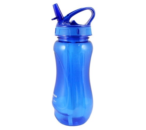 Garrafa Squeeze com Canudo Retrátil 500ml Jacki Design Fitness Azul