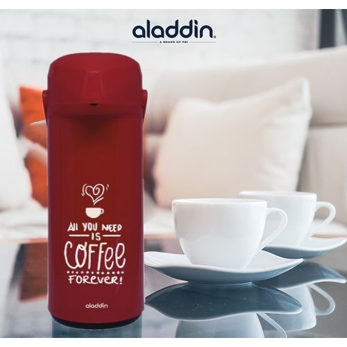 Tudo sobre 'Garrafa Térmica Aladdin 1 Litro Pressão Coffee - Vermelha'