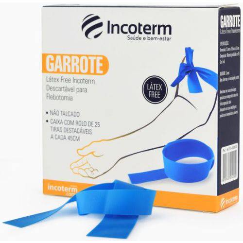Garrote Latex Free Descartável para Flebotomia Incoterm