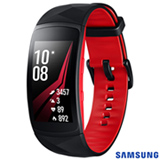 Gear Fit 2 Pro Samsung Preto e Vermelho com 1,5, Pulseira em Silicone, Bluetooth e 4GB